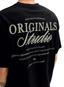 Camiseta Jack and Jones Norrebro negro para hombre