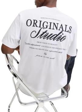 Camiseta Jack and Jones Norrebro blanco para hombre