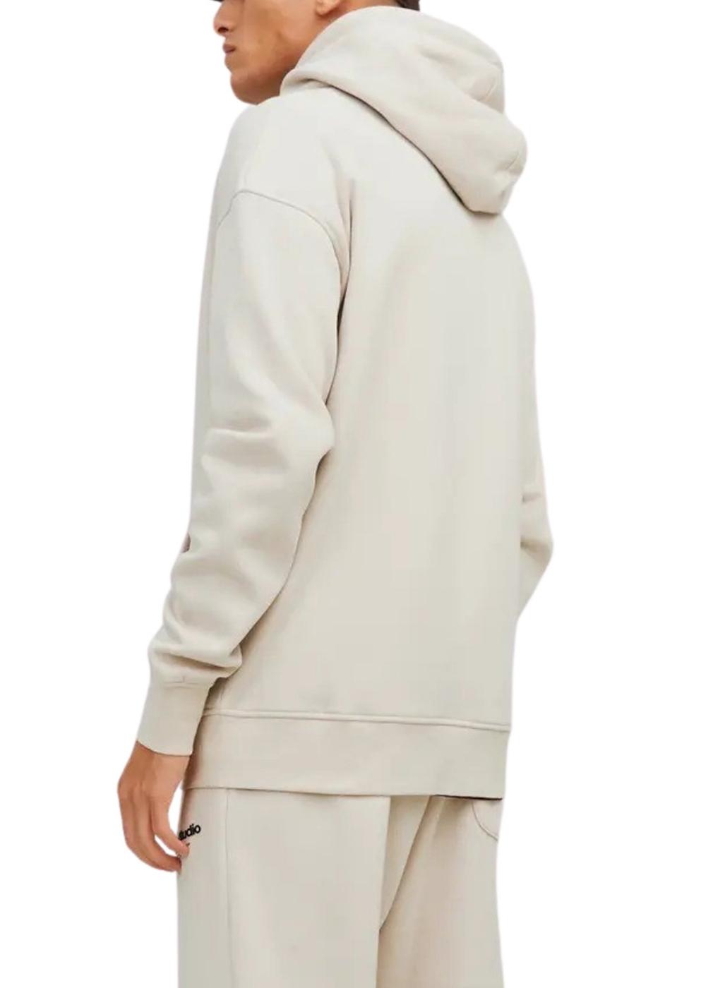 Sudadera Jack and Jones Vesterbro beige para hombre