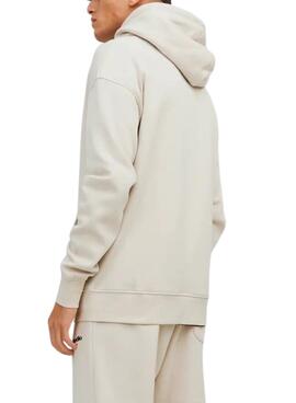Sudadera Jack and Jones Vesterbro beige para hombre
