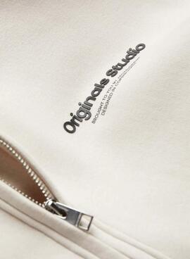 Sudadera Jack and Jones Vesterbro beige para hombre