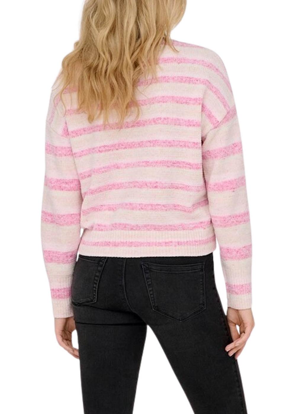Jersey Only Johanna rayas rosa para mujer