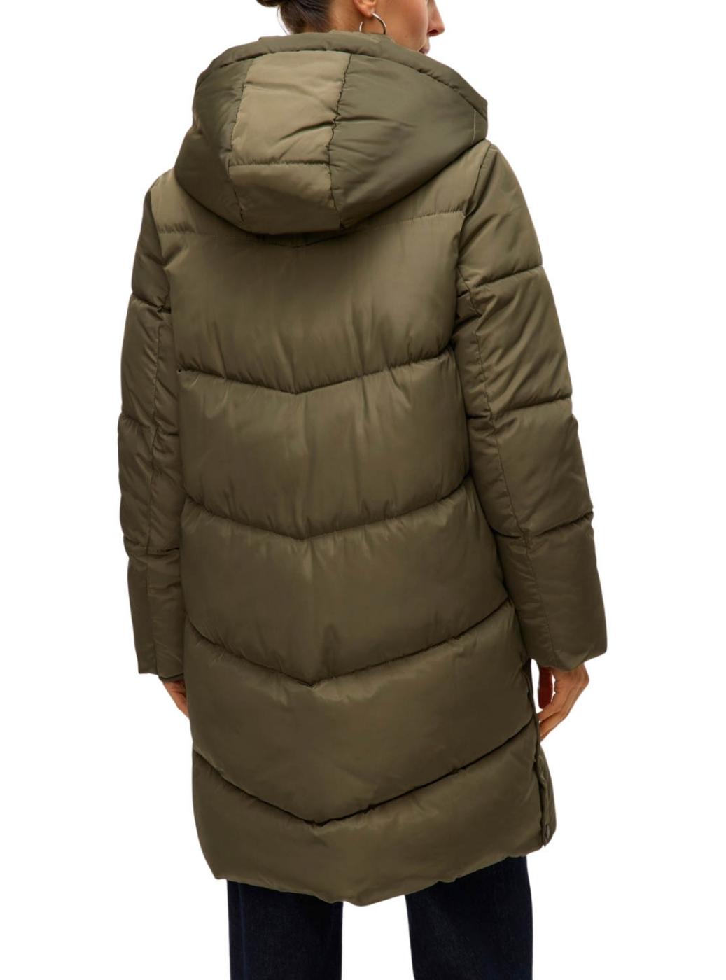 Abrigo acolchado Vila Halsey verde para mujer