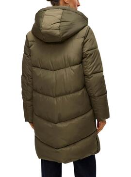 Abrigo acolchado Vila Halsey verde para mujer