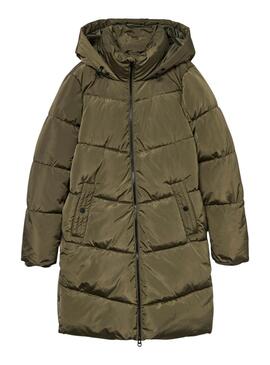 Abrigo acolchado Vila Halsey verde para mujer