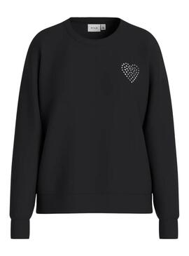 Sudadera Vila Visiffi negro para mujer