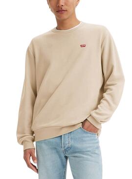 Sudadera Levis The Original beige para hombre
