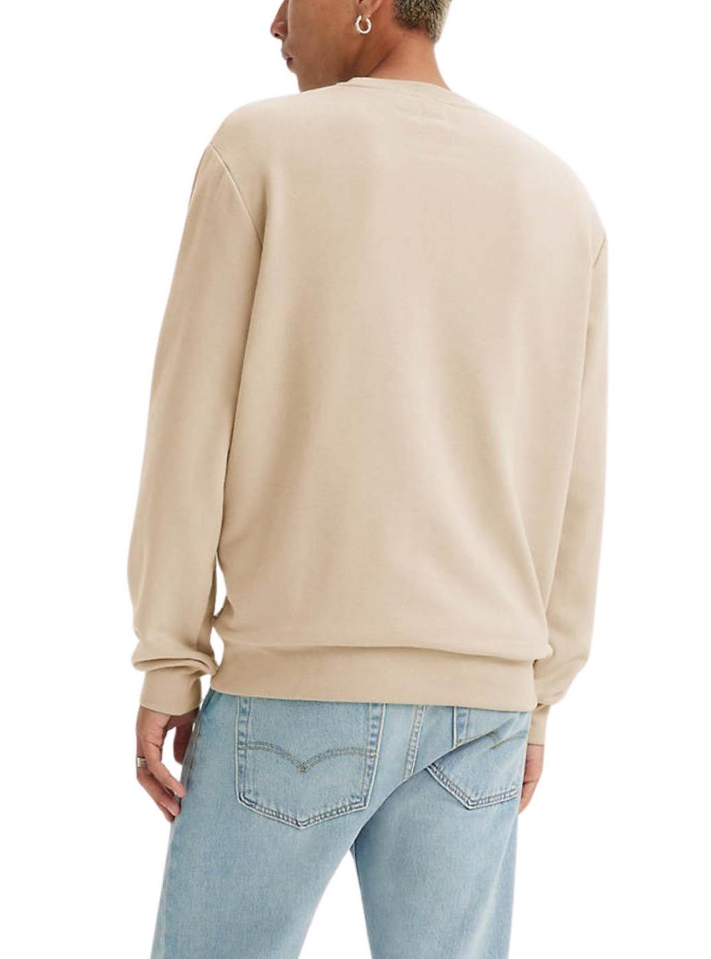 Sudadera Levis The Original beige para hombre