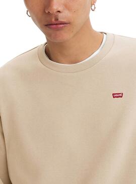 Sudadera Levis The Original beige para hombre
