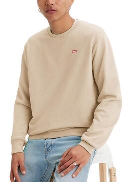Sudadera Levis The Original beige para hombre