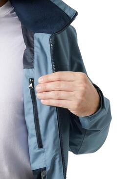 Cazadora Helly Hansen Crew Midlayer azul con capucha 