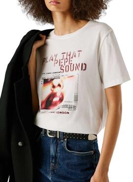 Camiseta Pepe Jeans Brina blanco para mujer