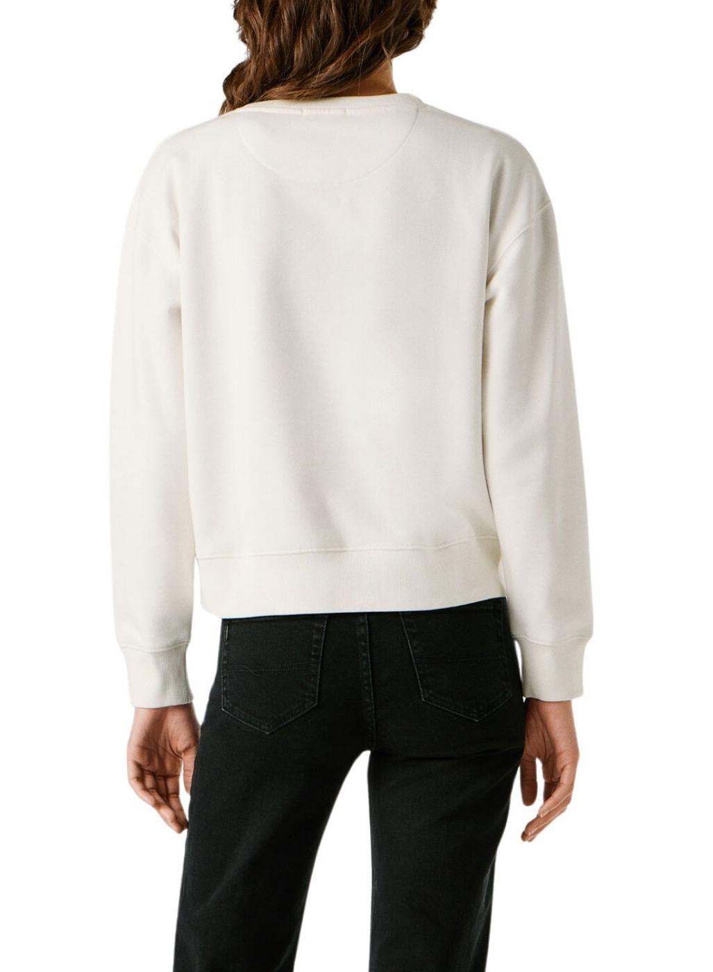 Sudadera Pepe Jeans Letha blanco para mujer