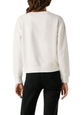 Sudadera Pepe Jeans Letha blanco para mujer