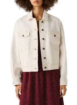 Cazadora vaquera Pepe Jeans relaxed blanco para mujer
