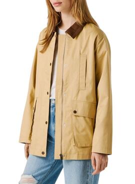 Cazadora Pepe Jeans Flory beige para mujer