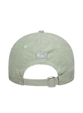 Gorra New Era Cord New York Yankees 9FORTY verde claro para mujer