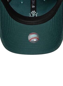 Gorra New Era Washed Mini New York Yankees 9TWENTY verde oscuro para mujer
