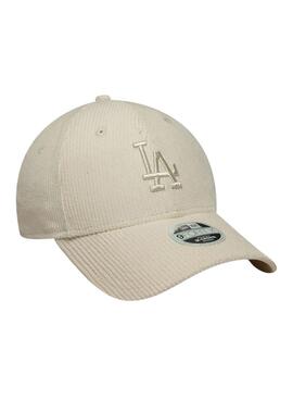 Gorra New Era Cord New York Yankees 9FORTY beige para mujer