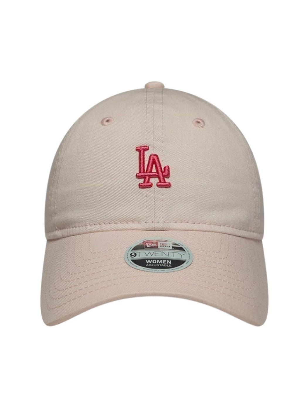 Gorra New Era Washed Mini LA Dodgers 9TWENTY beige para mujer