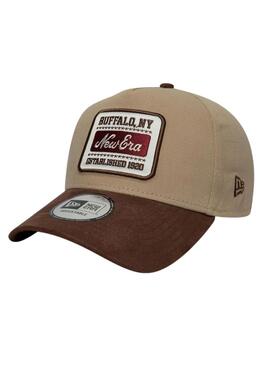 Gorra New Era Patch Suede 9FORTY beige para hombre y mujer