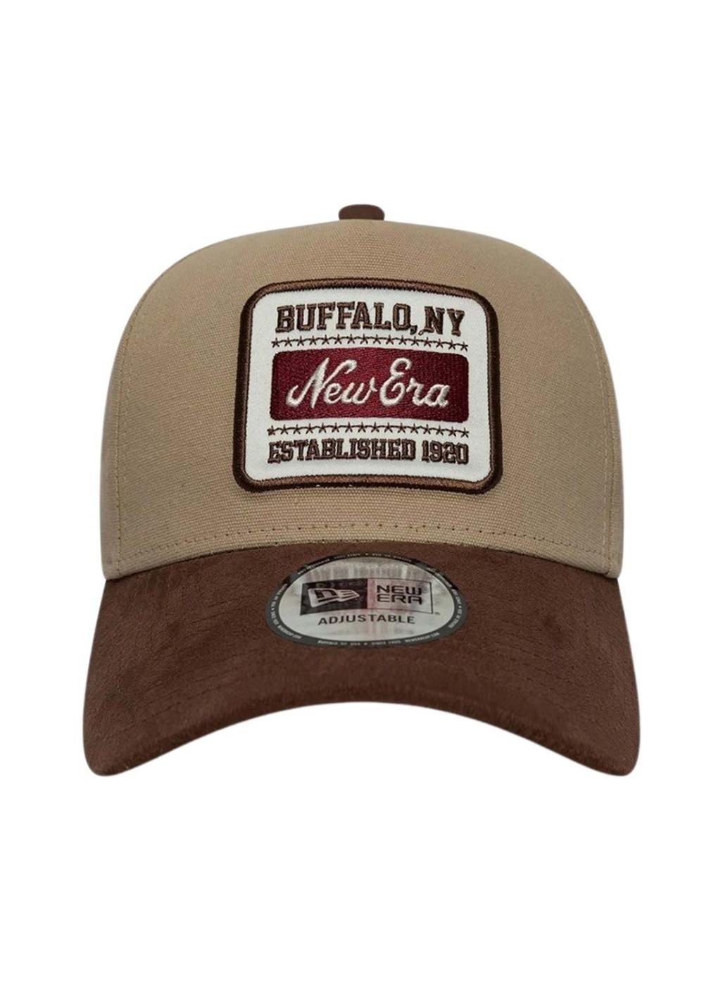 Gorra New Era Patch Suede 9FORTY beige para hombre y mujer