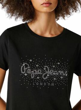 Camiseta Pepe Jeans Brady negro para mujer