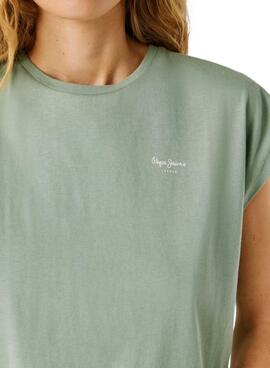 Camiseta Pepe Jeans Bloom verde para mujer