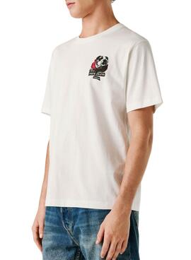Camiseta Pepe Jeans Shad bulldog blanco para hombre