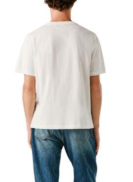 Camiseta Pepe Jeans Shad bulldog blanco para hombre