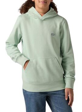 Sudadera Levis Mini Batwing Hoodie verde para niño y niña