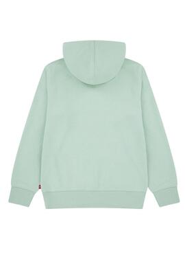 Sudadera Levis Mini Batwing Hoodie verde para niño y niña