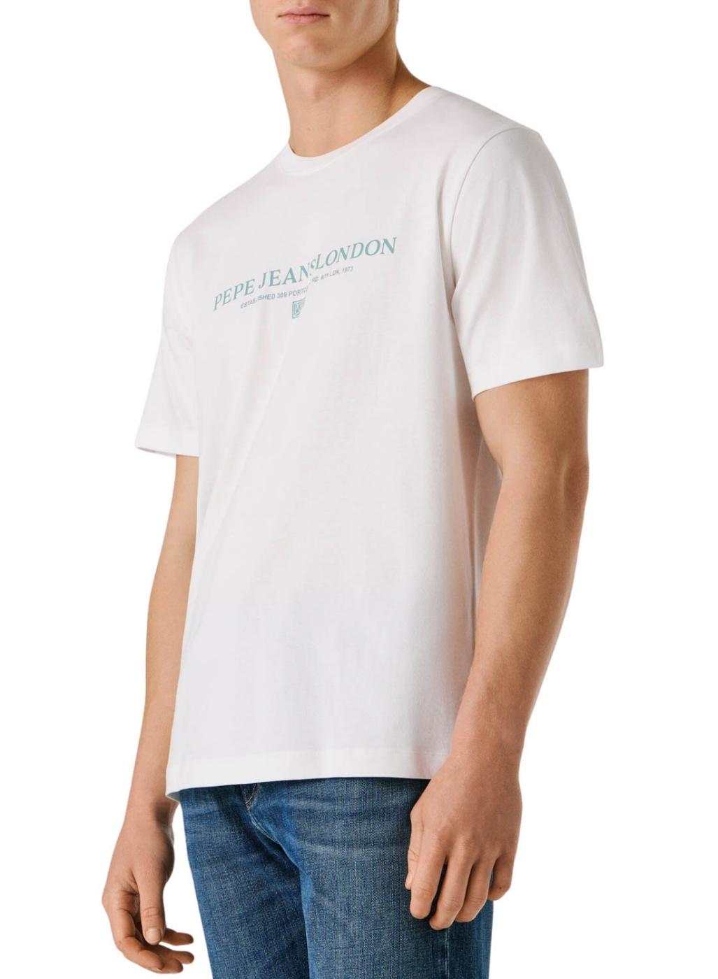 Camiseta Pepe Jeans Summer Logo blanco para hombre