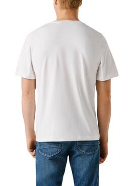 Camiseta Pepe Jeans Summer Logo blanco para hombre