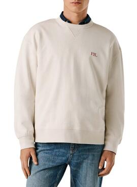 Sudadera Pepe Jeans Garret blanco marfil para hombre