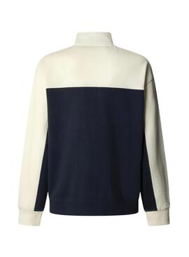 Sudadera Pepe Jeans  Gaspar Nothing Hill azul y blanco para hombre