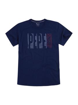 Camiseta Pepe Jeans Max Azul Hombre