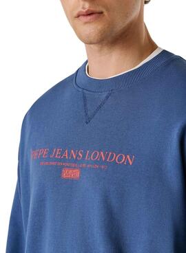 Sudadera Pepe Jeans Summer Logo azul para hombre