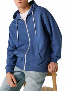 Sudadera con cremallera Pepe Jeans Geo azul para hombre
