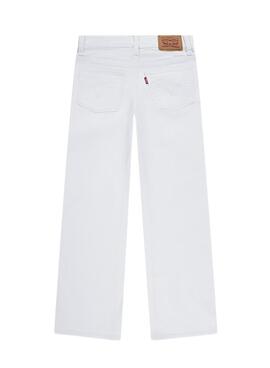 Pantalón vaquero Levis Wide Leg blanco para niña