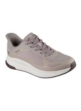 Zapatillas Skechers Bobs Squad Slip 4 taupe para hombre