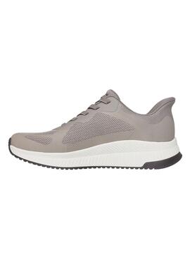 Zapatillas Skechers Bobs Squad Slip 4 taupe para hombre