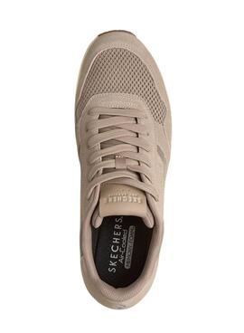 Zapatillas Skechers Uno vintage beige para mujer
