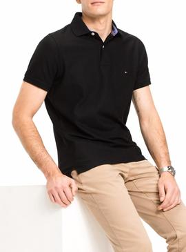 Polo Tommy Hilfiger Flag Negro Hombre