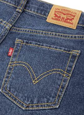 Short Levis A Line azul oscuro para niña