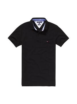 Polo Tommy Hilfiger Flag Negro Hombre
