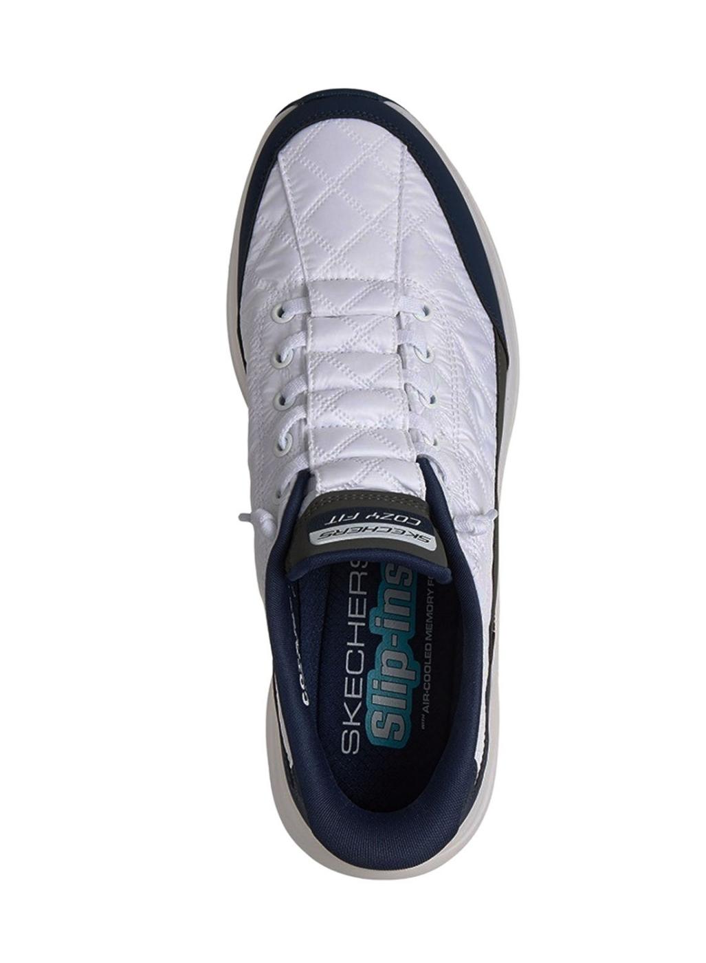 Zapatillas Skechers Contour Foam blanco y azul marino para hombre