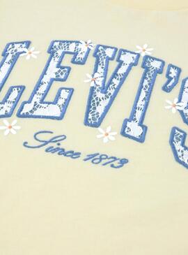 Camiseta Levis Chambray Applique amarillo para niña