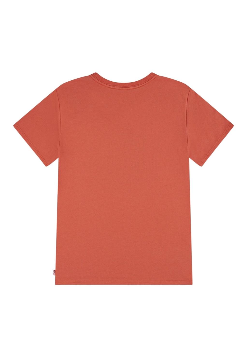 Camiseta Levis Chambray Applique coral para niña