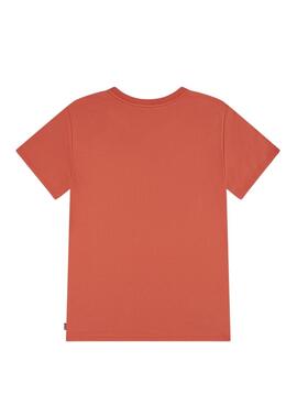 Camiseta Levis Chambray Applique coral para niña
